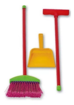 Set De Limpieza Escoba Palita Y Secador Infantil