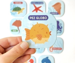 Juego De Memoria Animales De Mar Oceano Nombres 22 Piezas Keiki - Accesibble