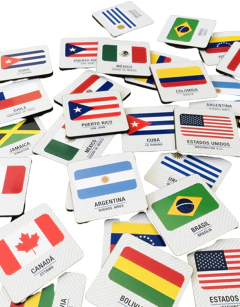Juego de Memoria De Madera Banderas Varios Modelos Didactico Kv - comprar online