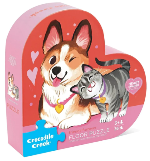 Rompecabezas Piso Amigos Perro Gato 36 Piezas Crocodile Creek
