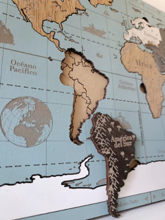 Rompecabezas Planisferio Mundo Continentes Info Datos - Accesibble