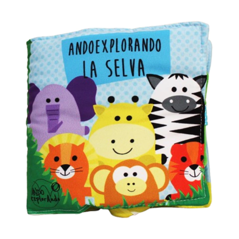 Libro Sensorial Animales De La Selva Sonajero Bebes A.e