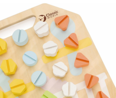 Tablero De Madera Tornillos Para Atornillar Motricidad Fina Montessori Cw - tienda online
