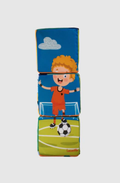 Torre Cubos Apilables Tela Futbol 3 Piezas - tienda online