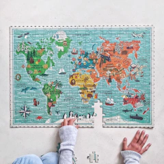 Rompecabezas Argentina Animales Mundo 200 Piezas 48x68cm Ddl en internet