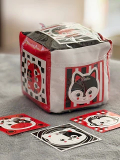 Cubo Sensorial + Cartas Sonajero Estimulacion Visual P.c en internet