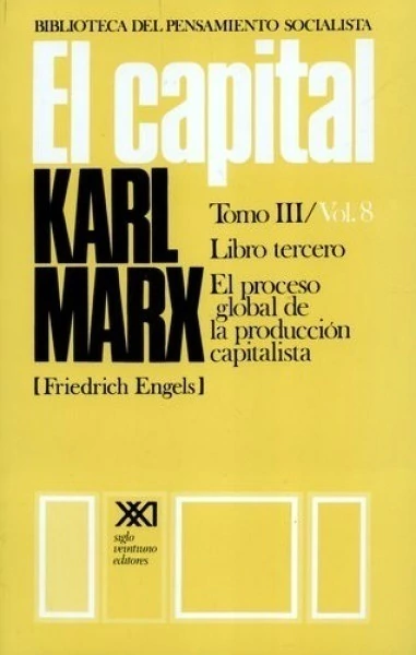 El capital Tomo III / Vol. 8. Libro tercero