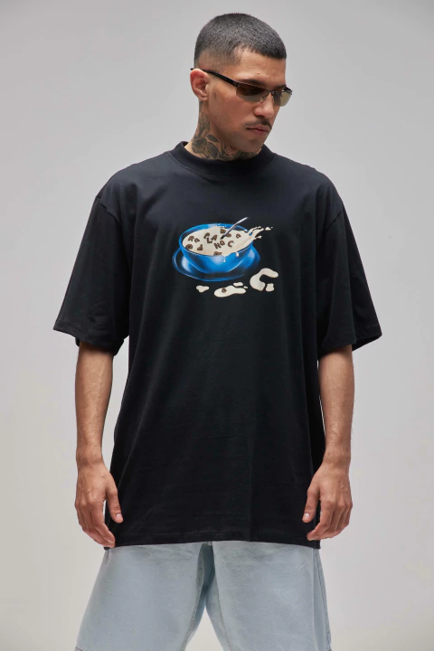 Camiseta Plano C Cereal - Black