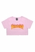 Cropped Thrasher Flame Logo - Rosa