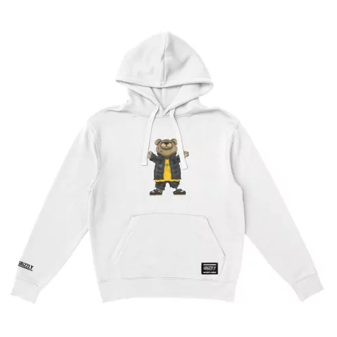 Moletom Canguru Grizzly Paraskate Bear - White