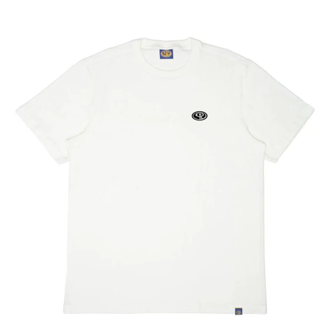 Camiseta Drop Dead Silver Logo Label - White