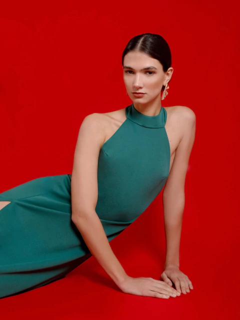 VESTIDO NIMERIA - PETROL GREEN
