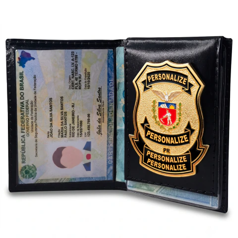 Paraná - Carteira em Couro Legítimo Porta Documentos - Personalizável (PR)