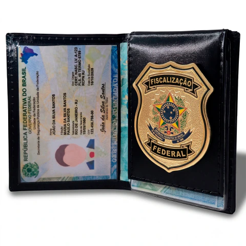 Fiscalização Federal - Carteira em Couro Legítimo - PORTA DOCUMENTOS
