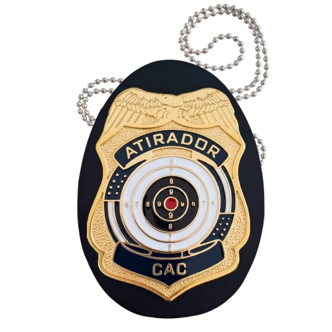 CAC ATIRADOR - Distintivo com Brasão em Metal Maciço