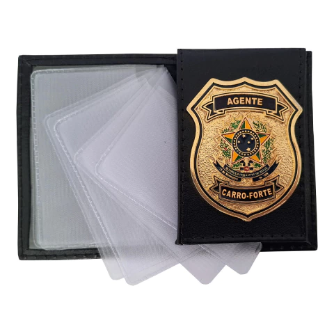 Agente Carro-Forte - Carteira em Couro Legítimo - Menor Cartão - comprar online