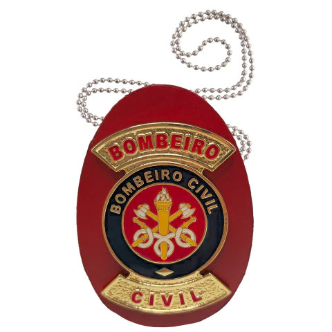 BOMBEIRO CIVIL - Distintivo com Brasão em Metal Maciço