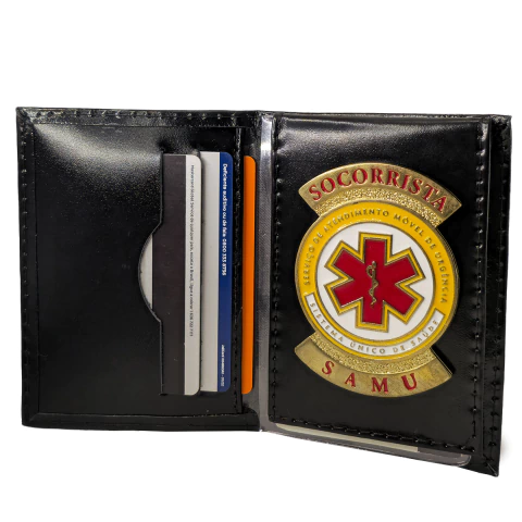 SOCORRISTA SAMU - Carteira em Couro Legítimo - PORTA DOCUMENTOS