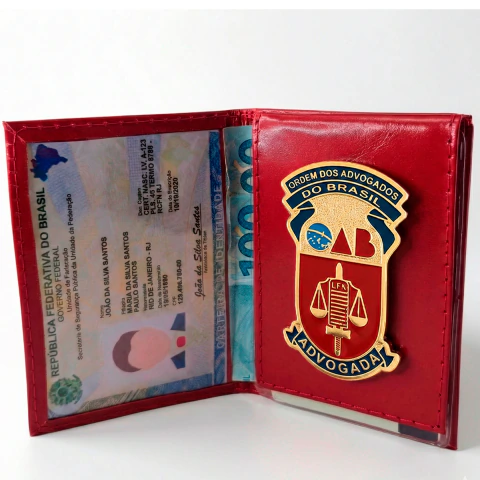 ADVOGADA OAB - Carteira em Couro Legítimo - PORTA DOCUMENTOS