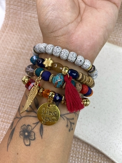 Kit de pulseira tassel e asas PULY01 - loja online
