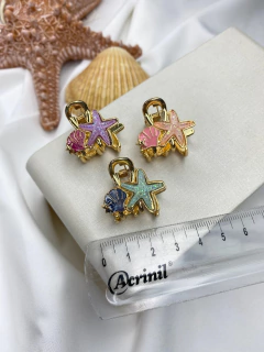 Piranha pp re06 nó estrela do mar e concha dourado lilás - comprar online