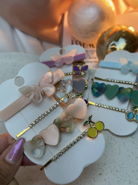 Kit 4 peças cereja/borboleta resinadas BCJT01 - comprar online