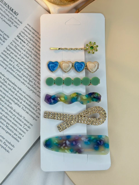 Cartelona 6 peças oval flocada e laço CARGR01 - comprar online