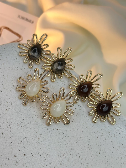 Brinco oval/onda resinado BRISN04 - comprar online