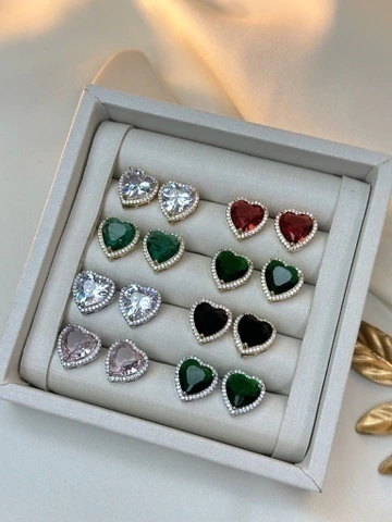 Brinco coração cristal BRIMU15 - comprar online