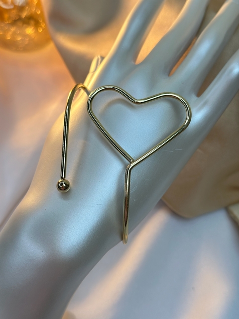 Pulseira de mão de coração dourado PUGR01 - comprar online