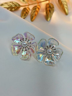 Brinco flor translucida BOREAL BRIMU09 - Ruchelli Bijoux