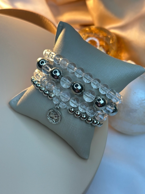 Kit de pulseira esferas transparentes PUJ01 - comprar online