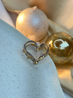 Piranha ferro P coração resinado PILR01 - Ruchelli Bijoux