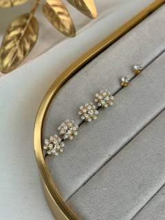 Trio de brinco mini botão pérolas BRIGR10 na internet