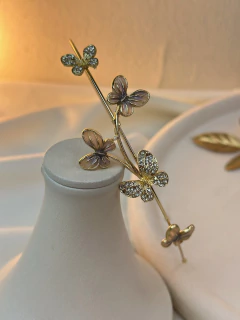 Tiara ferro borboleta resinada/cravejada TILS07 - loja online