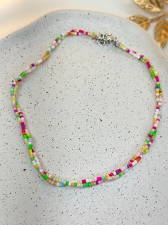Chocker duplo miçangas trançado COJW07