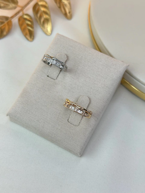 Anel dois fio zircônia/detalhado ANLS07 - comprar online