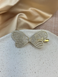 Bico de pato laço arredondado cravejado BCJT01 - Ruchelli Bijoux