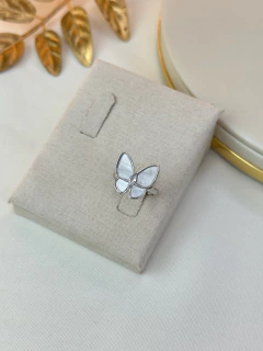 Anel borboleta Jade madrepérola ANLS07 - Ruchelli Bijoux