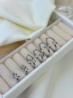 Trio de brinco prego liso BRIJT10 - Ruchelli Bijoux