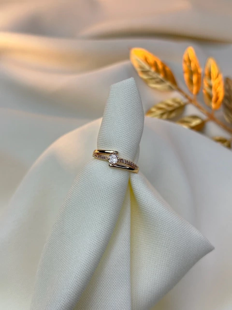 Anel cravejado/liso/cristal ANJM02 - comprar online