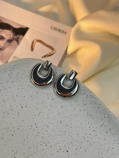 Brinco redondo p v - Ruchelli Bijoux