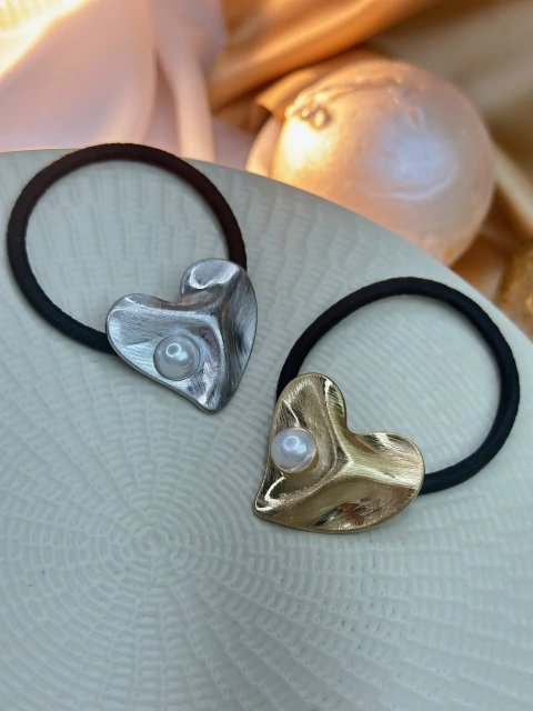 Xuxinha coração martelado com pérola XUPD01 - comprar online