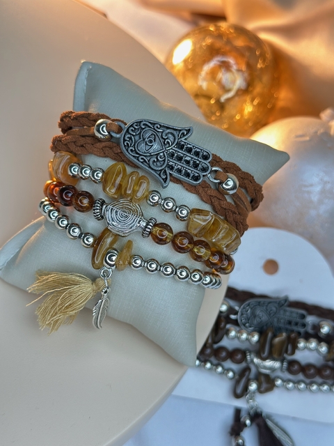 Kit de pulseira mao de fatima courino PUJ01 - comprar online