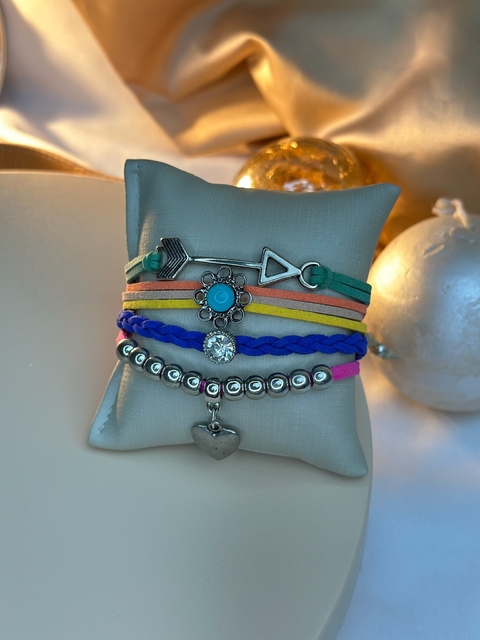 Kit de pulseira courino flecha colorido PUJ01 - comprar online