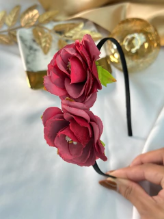 Tiara dupla de rosas TIAMR01 - comprar online