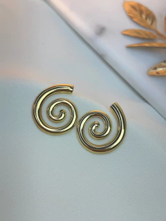 Brinco espiral aço inox BRILY04 - Ruchelli Bijoux