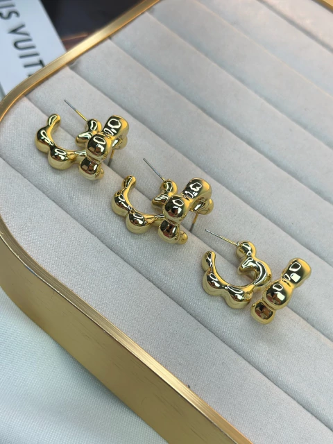 Trio de brinco argola ondulada BRIAL03 - comprar online
