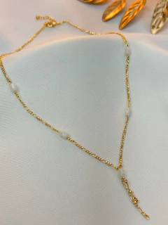 Colar FOLHEADO grão de arroz CORN02 - Ruchelli Bijoux