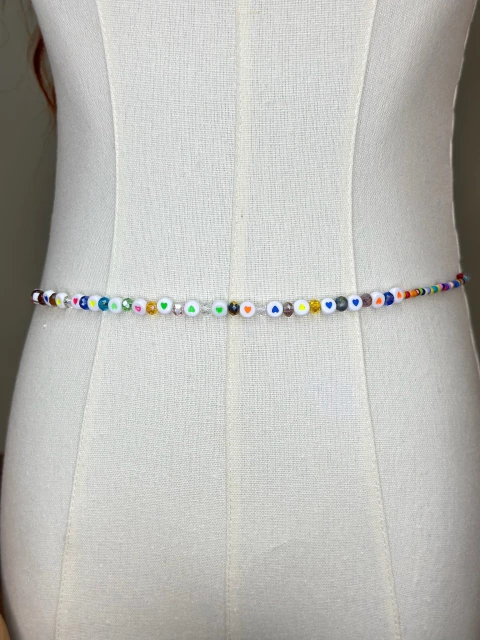 Cinto de miçangas coloridas CINPR01 - comprar online